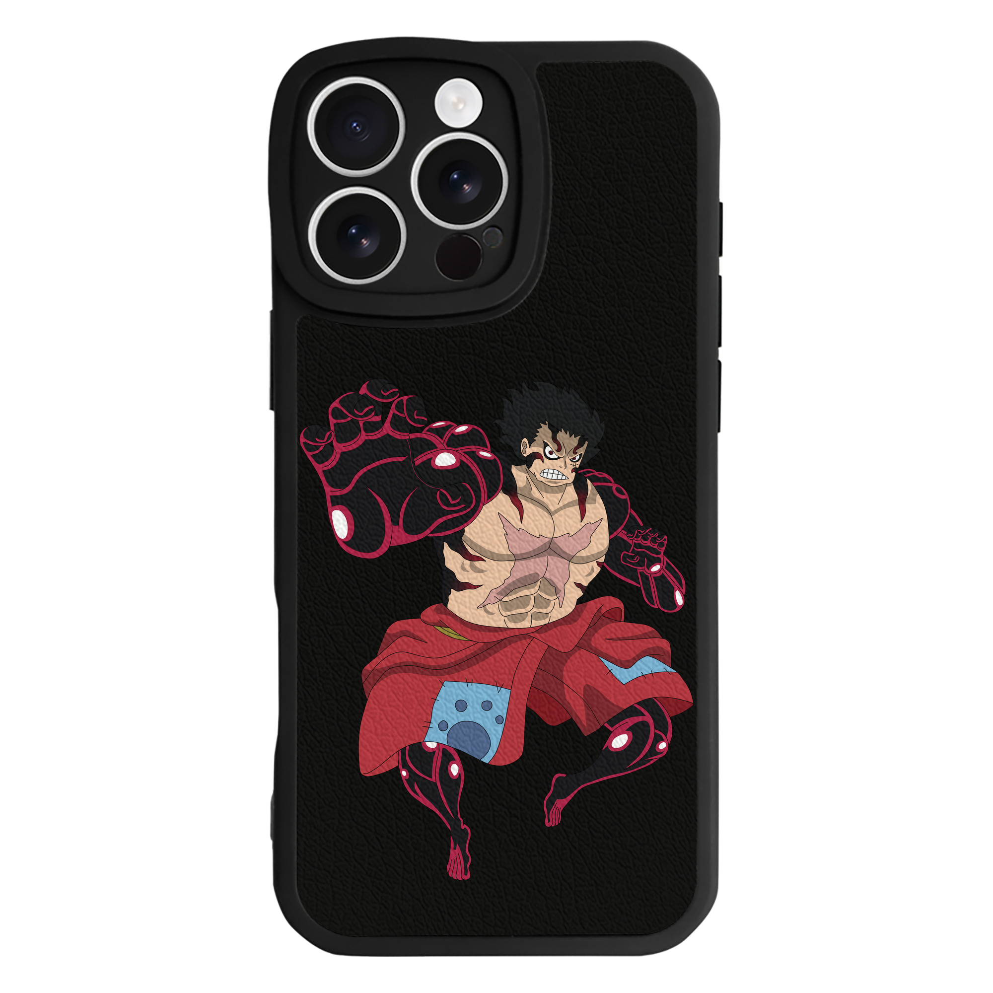 （画像用） ワンピース モンキー・D・ルフィ ONE PIECE Monkey D. Luffy 【iPhone 16シリーズ対応】シリコンスマホケース（レザー調） 材質：シリコン
